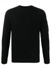 Lens Wappen Crew Neck Knit Top Black - CP COMPANY - BALAAN 2