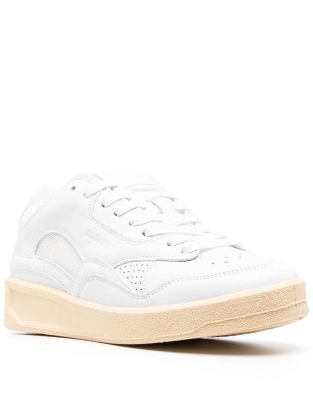 Basket Leather Low Top Sneakers White - JIL SANDER - BALAAN 5