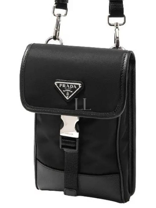 Re-Nylon Saffiano Leather Mini Bag Black - PRADA - BALAAN 2