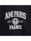 Paris Logo Patch Sweatshirt Black - AMI - BALAAN 4