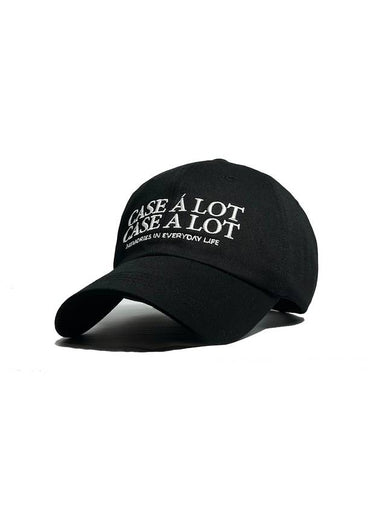 Slogon Logo Ball Cap Black - CASEALOT - BALAAN 1