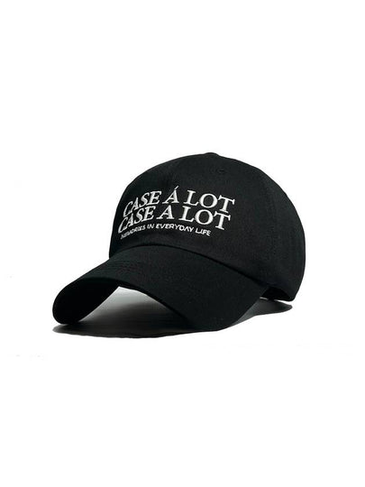 Slogon Logo Ball Cap Black - CASEALOT - BALAAN 2