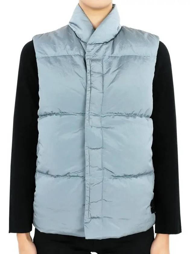 Kids Garment Dyed Nylon Metal Padded Vest Sky - STONE ISLAND - BALAAN 3