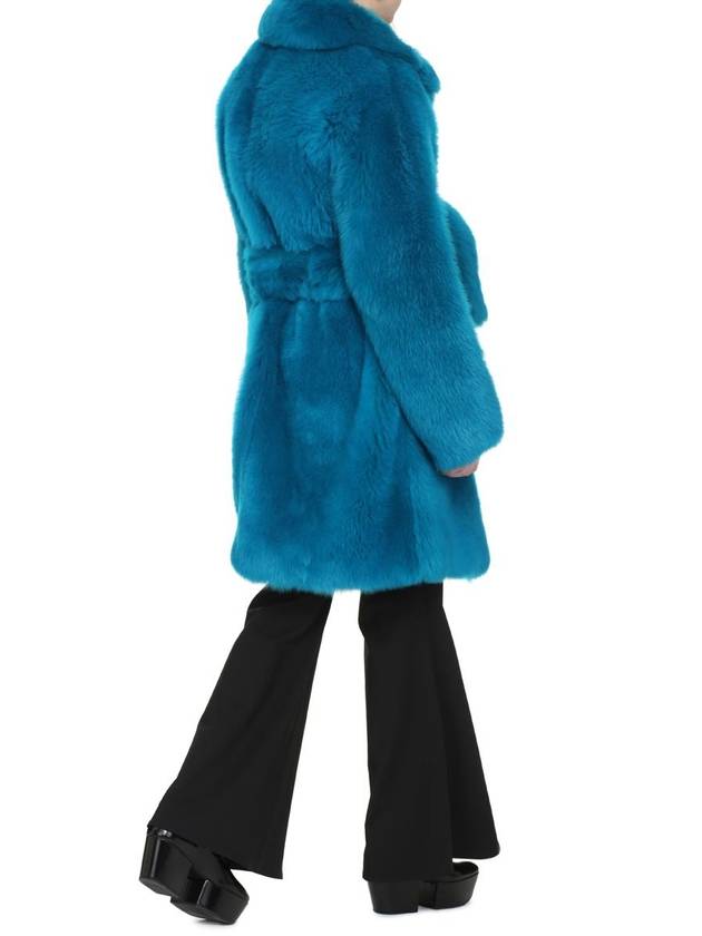 Lambskin Fur Coat Blue - BOTTEGA VENETA - BALAAN 5