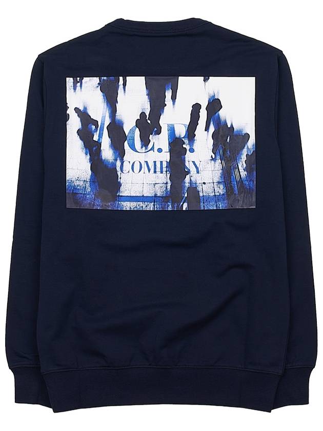 Graphic Printing Logo Sweatshirt Navy - CP COMPANY - BALAAN 4