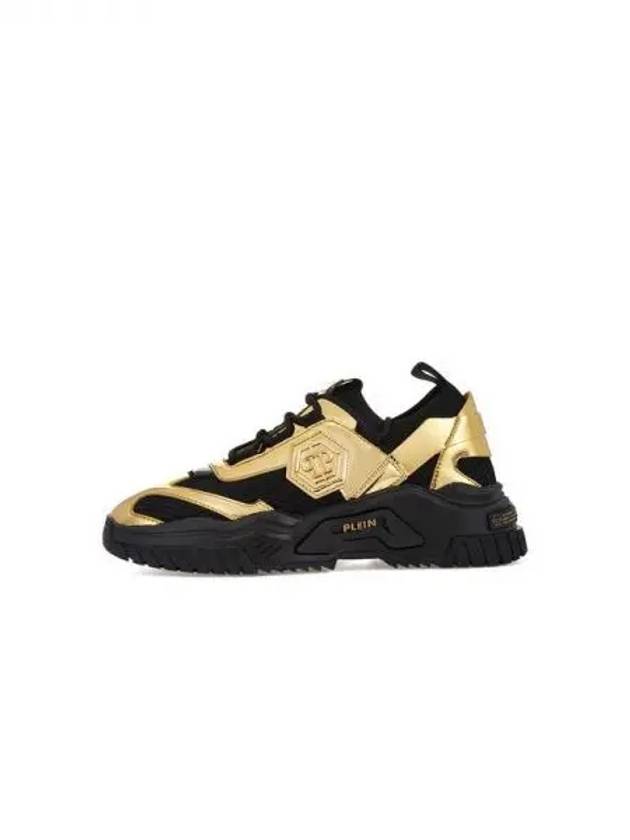 Men's Mirror Hexagon Runner Sneakers Gold 271255 - PHILIPP PLEIN - BALAAN 1