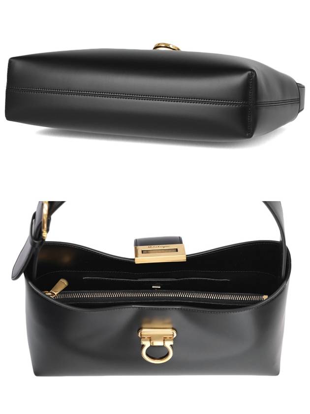 Trifolio Shoulder Bag Black - SALVATORE FERRAGAMO - BALAAN 5