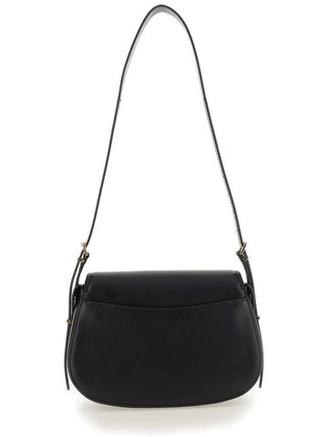 Black Shoulder Bag With Adjustable Shoulder Strap And Logo Lettering On The Front In Leather Woman - MICHAEL KORS - BALAAN 1