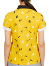 Women's Beach Club Polo Short Sleeve T-Shirt Yellow - HORN GARMENT - BALAAN 5