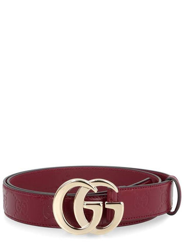 Gucci Gg Milano Leather Belt - GUCCI - BALAAN 1