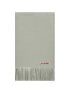 Fringe logo patch wool muffler light green - ACNE STUDIOS - BALAAN 4