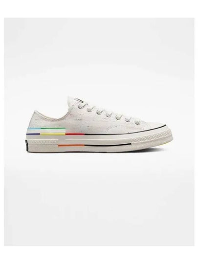 Chuck 70 Pride Low Top Sneakers Egret - CONVERSE - BALAAN 2