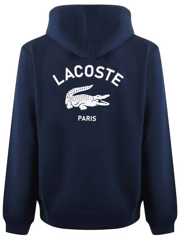 Print Hoodie Navy Blue - LACOSTE - BALAAN 4