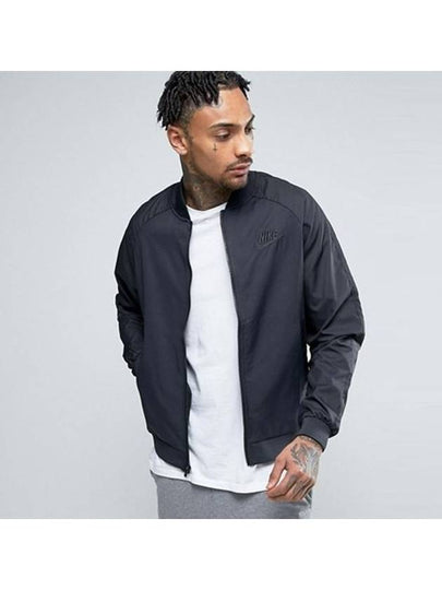 Logo Bomber Jacket Black - NIKE - BALAAN 2