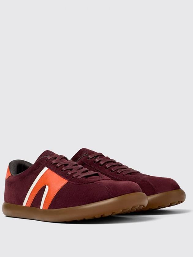 Pelotas Soller Nubuck Leather Low Top Sneakers Burgundy - CAMPER - BALAAN 3