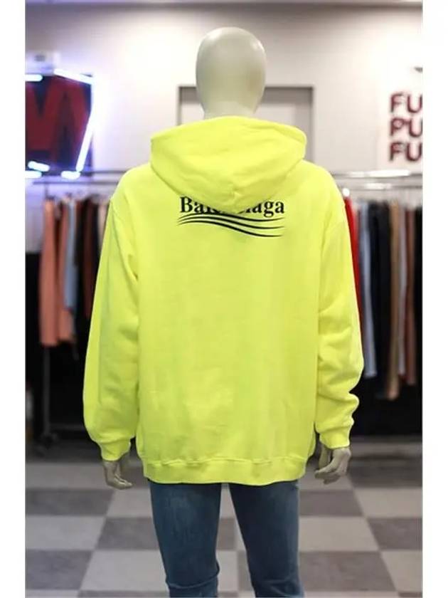 Men's Political Wave Logo Hoodie Neon - BALENCIAGA - BALAAN 9