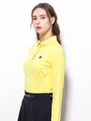 Golf women s tailored fit collar t shirt yellow - HENRY STUART - BALAAN 2