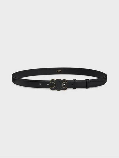 Medium Cuir Triomphe Taullon Leather Belt Black - CELINE - BALAAN 2