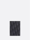 Bi-Fold Card Holder Black  Oblique Jacquard - DIOR - BALAAN 7