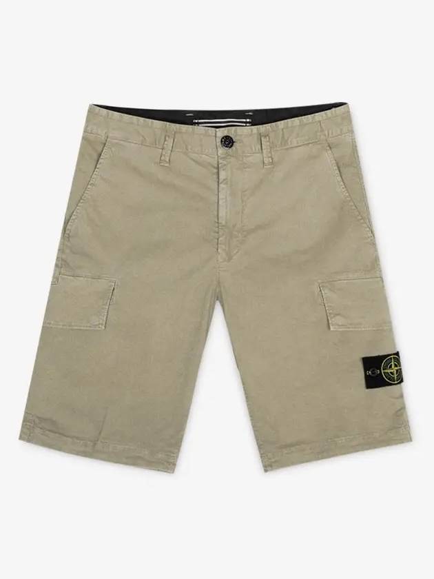 Compass Badge Cargo Shorts Beige - STONE ISLAND - BALAAN 3