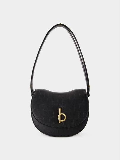 Rocking Horse Crocodile Effect Small Cross Bag Black - BURBERRY - BALAAN 2