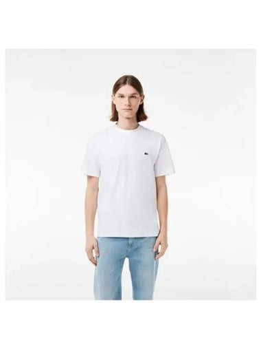 Men s Classic Fit Crew Neck T Shirt White - LACOSTE - BALAAN 1