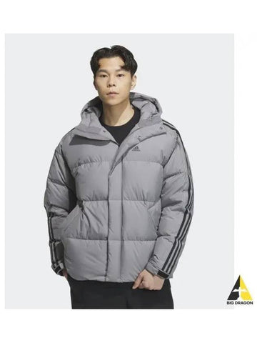 adidas 3S down jacket gray IT8733 - ADIDAS - BALAAN 1