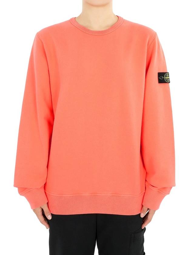 Stone Waffen Patch Round Neck Sweatshirt (Fluorescent Orange) 811661320 V0032 14A (Can Be Worn By Adults) - STONE ISLAND - BALAAN 2