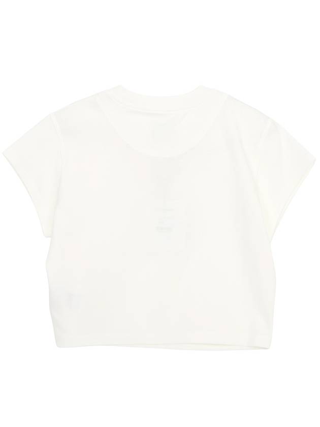 Women's Crop Short Sleeve T-Shirt White - WOOYOUNGMI - BALAAN 3