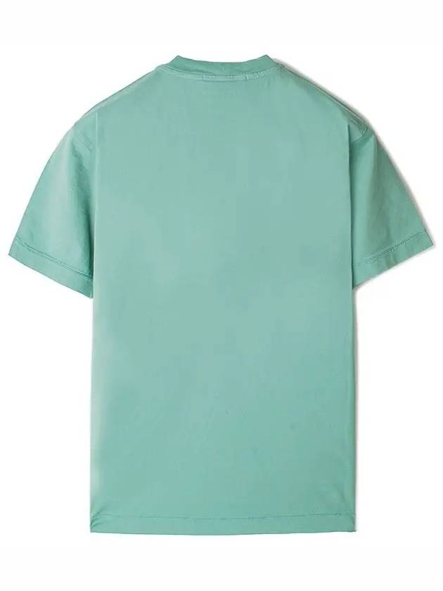 Logo Patch Short Sleeves T-Shirt Light Green - STONE ISLAND - BALAAN 3