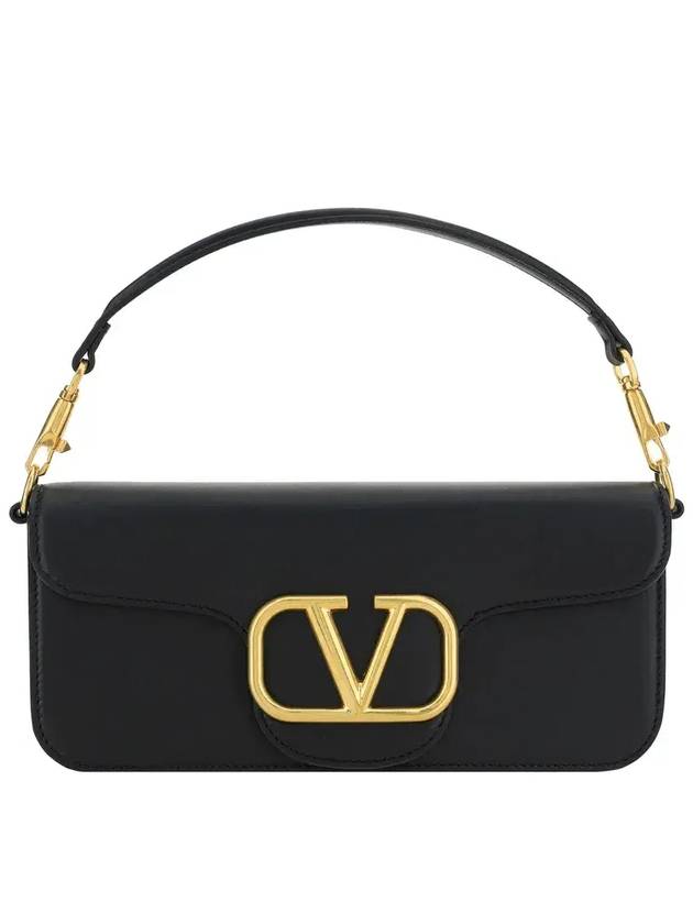 Loco Leather Shoulder Bag Black - VALENTINO - BALAAN 1