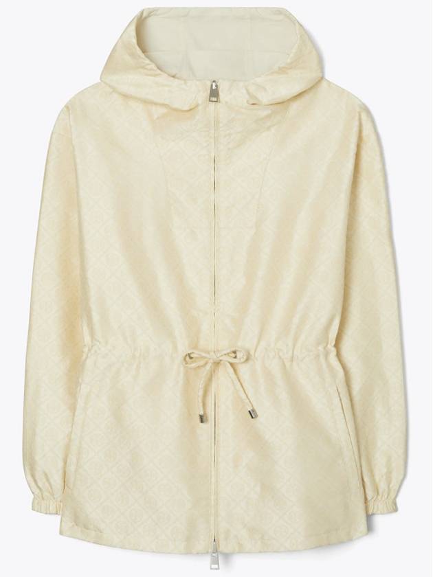 T Monogram Jacquard Anorak Ivory - TORY BURCH - BALAAN 5