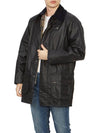 Men's Beaufort Wax Jacket Navy - BARBOUR - BALAAN 9