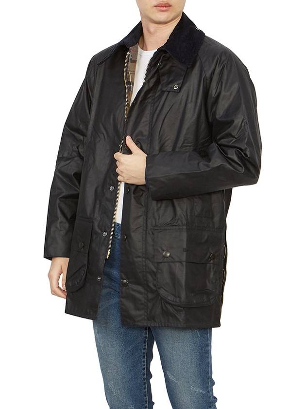 Men's Beaufort Wax Jacket Navy - BARBOUR - BALAAN 9