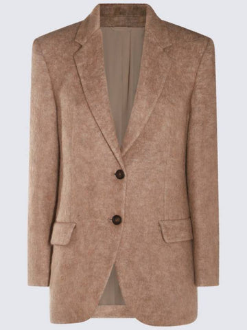 Brunello Cucinelli Brown Wool Blazer - BRUNELLO CUCINELLI - BALAAN 1