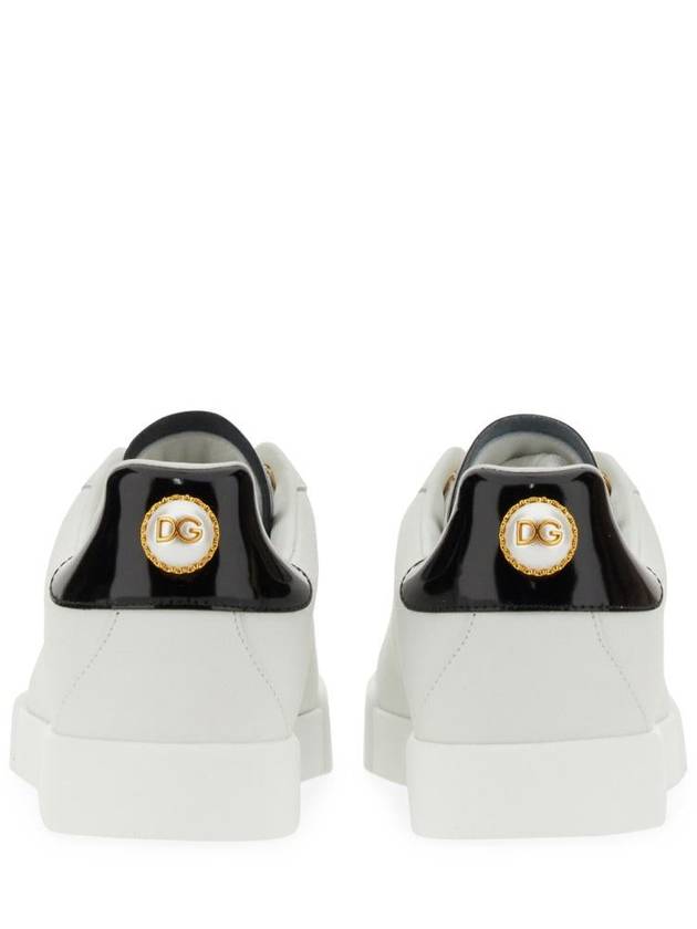 Women's Calfskin Nappa Portofino Sneakers White - DOLCE&GABBANA - BALAAN 7