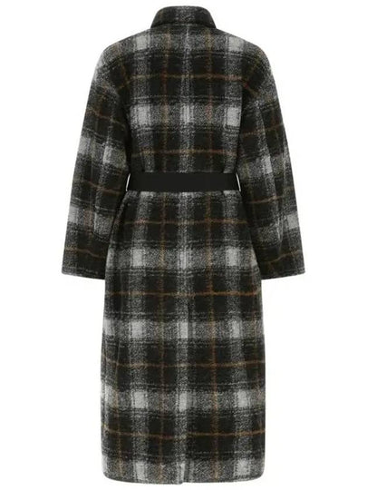 LAURIE Doublebreasted check coat charcoal MA1221 22A012E 02AN - ISABEL MARANT - BALAAN 2