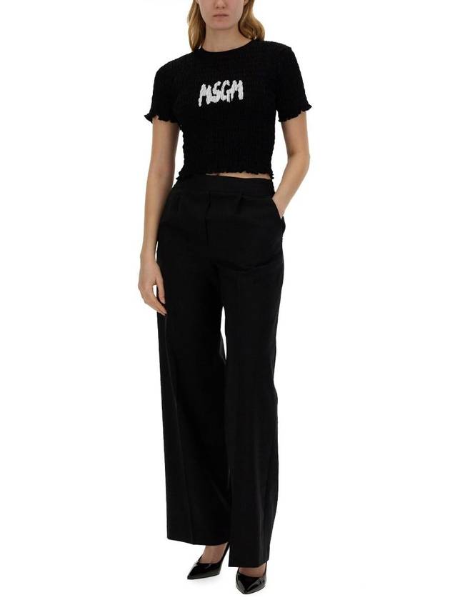 high waist straight pants 3641MDP16247200 - MSGM - BALAAN 3