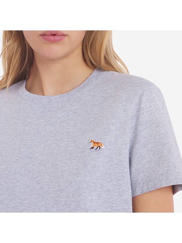 Baby Fox Patch Regular Short Sleeve T-Shirt Grey - MAISON KITSUNE - BALAAN 4