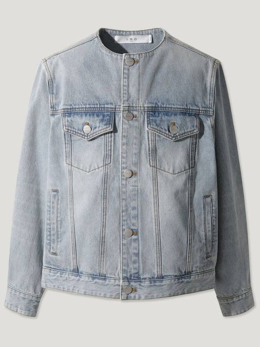 Collarless denim trucker jacket - IRO - BALAAN 1