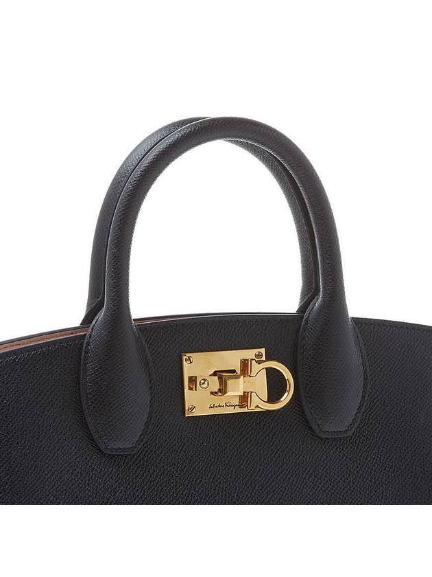 Gancini Studio Box Tote Bag Black Bonbon - SALVATORE FERRAGAMO - BALAAN 10