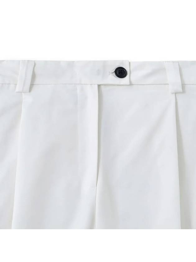 Tencel Cotton Pleates Wide Pants White - NOIRER FOR WOMEN - BALAAN 5