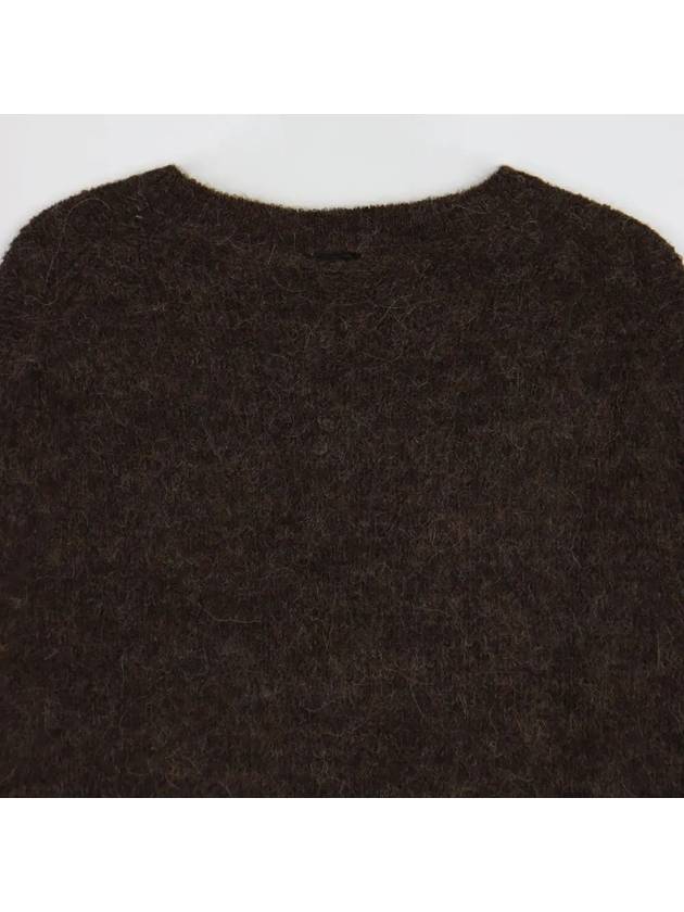 Men's alpaca blend brown wool knit ANIT103 - IKALOOOK - BALAAN 7