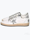 Ball Star Heel Tab Low Sneakers White Silver - GOLDEN GOOSE - BALAAN 2