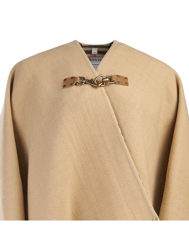 Check Wool Cape Sand - BURBERRY - BALAAN 5