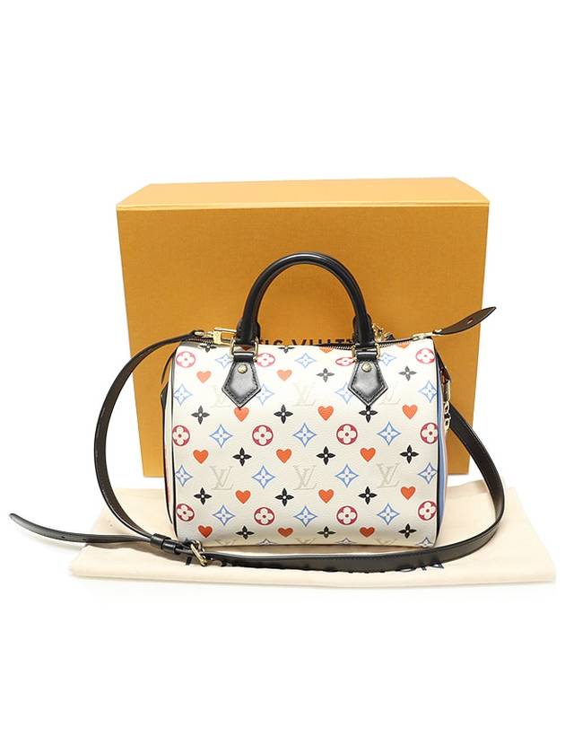 Louis Vuitton M57466 White Monogram Canvas Game On Collection Speedy Bandouli re 25 2WAY - LOUIS VUITTON - BALAAN 2