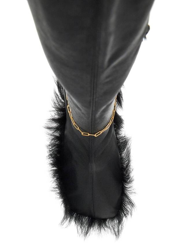 Slinky Leggings Leather Long Boots Black - BURBERRY - BALAAN 3