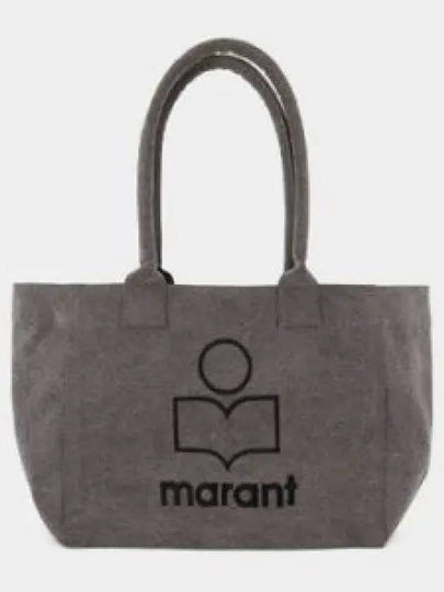 Yenky Zipper Logo Washed Cotton Tote Bag Grey - ISABEL MARANT - BALAAN 2