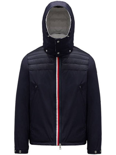 Men's Deferre Logo Hooded Jacket Navy - MONCLER - BALAAN 2