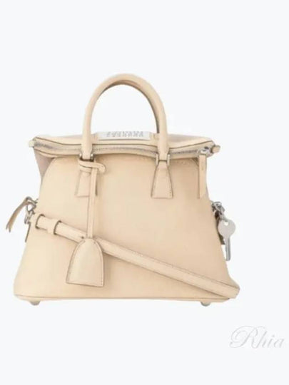 5AC Logo Patch Mini Tote Bag Beige - MAISON MARGIELA - BALAAN 2